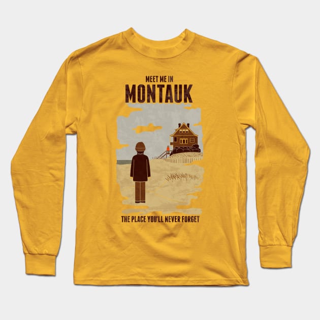 Montauk Long Sleeve T-Shirt by HandsOffMyDinosaur